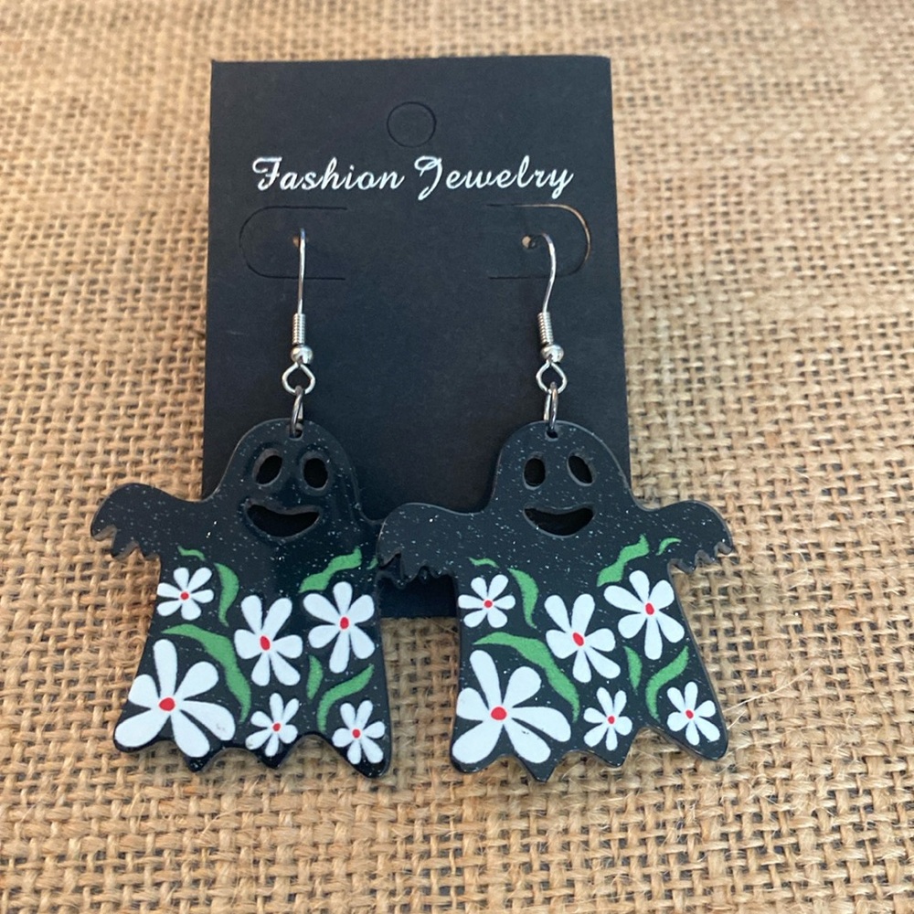 Floral Ghost Earrings